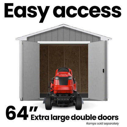 Professionally Installed Princeton 10 Ft. X 10 Ft. Outdoor Wood Storage Shed with Driftwood Grey Shingles (100 Sq. Ft.)